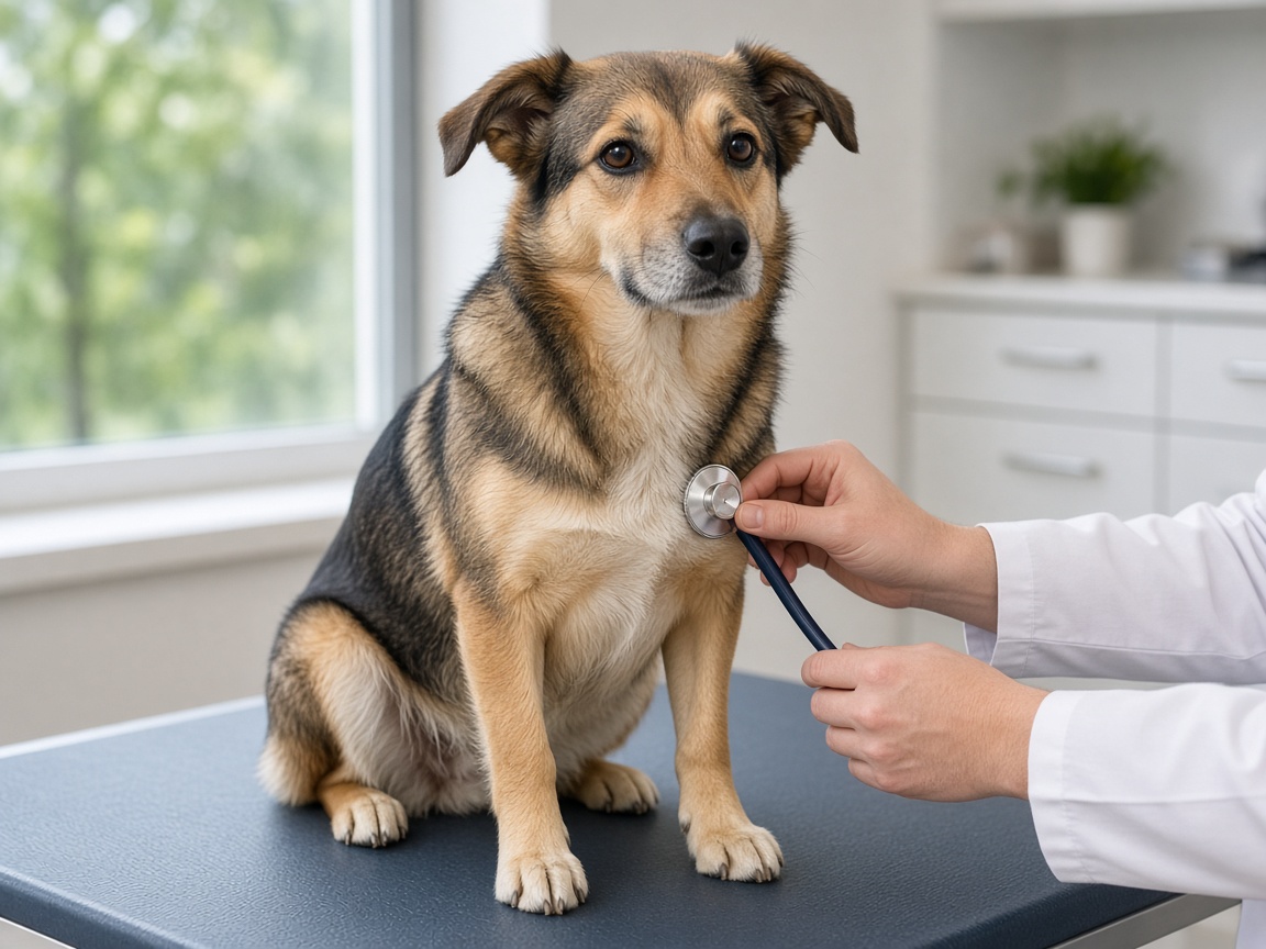 Perro en consulta